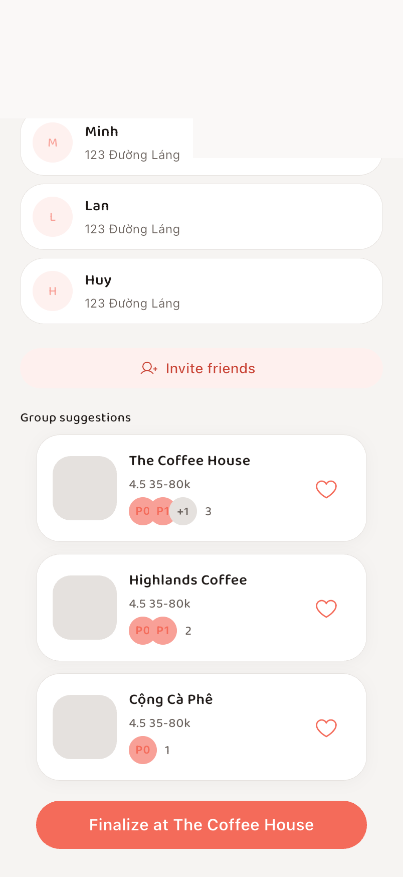 Group finalizing a place to meet in Wedidi